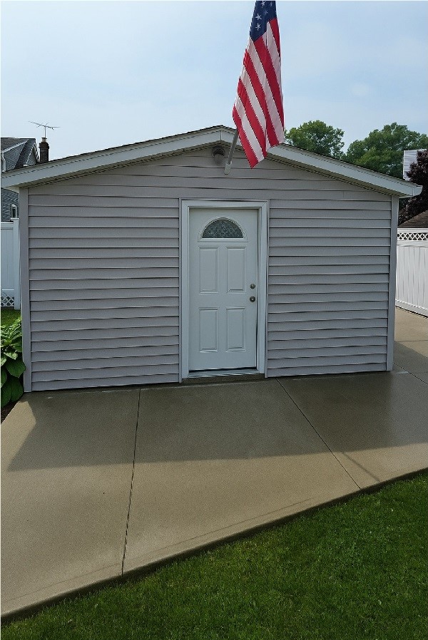Throggs Neck The Bronx Custom Shed with Concrete Foundation and Deck